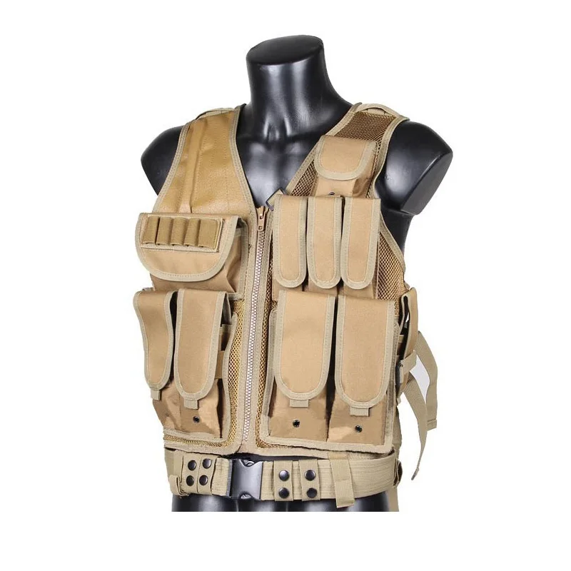 Multifunction Outdoor Tactical Combat Vest Sport CS Paintball Shooting Game Camouflage  Chest Armor Molle Tops Waistcoat