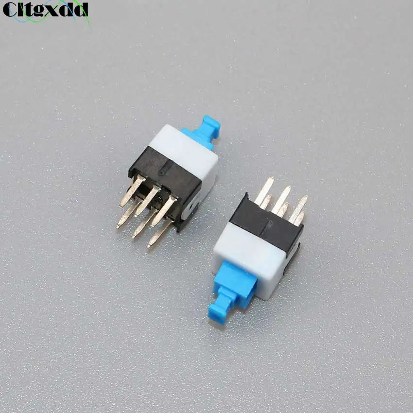 Cltgxdd 10PCS/Lot 7*7mm Self Locking Push Tactile Power Micro Switch Kit 6 Pin Button Switches 7x7