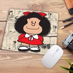 Mafalda – tapis de souris de jeu en caoutchouc, taille 18x22cm, confortable, pour garçon russe, bande dessinée, Promotion