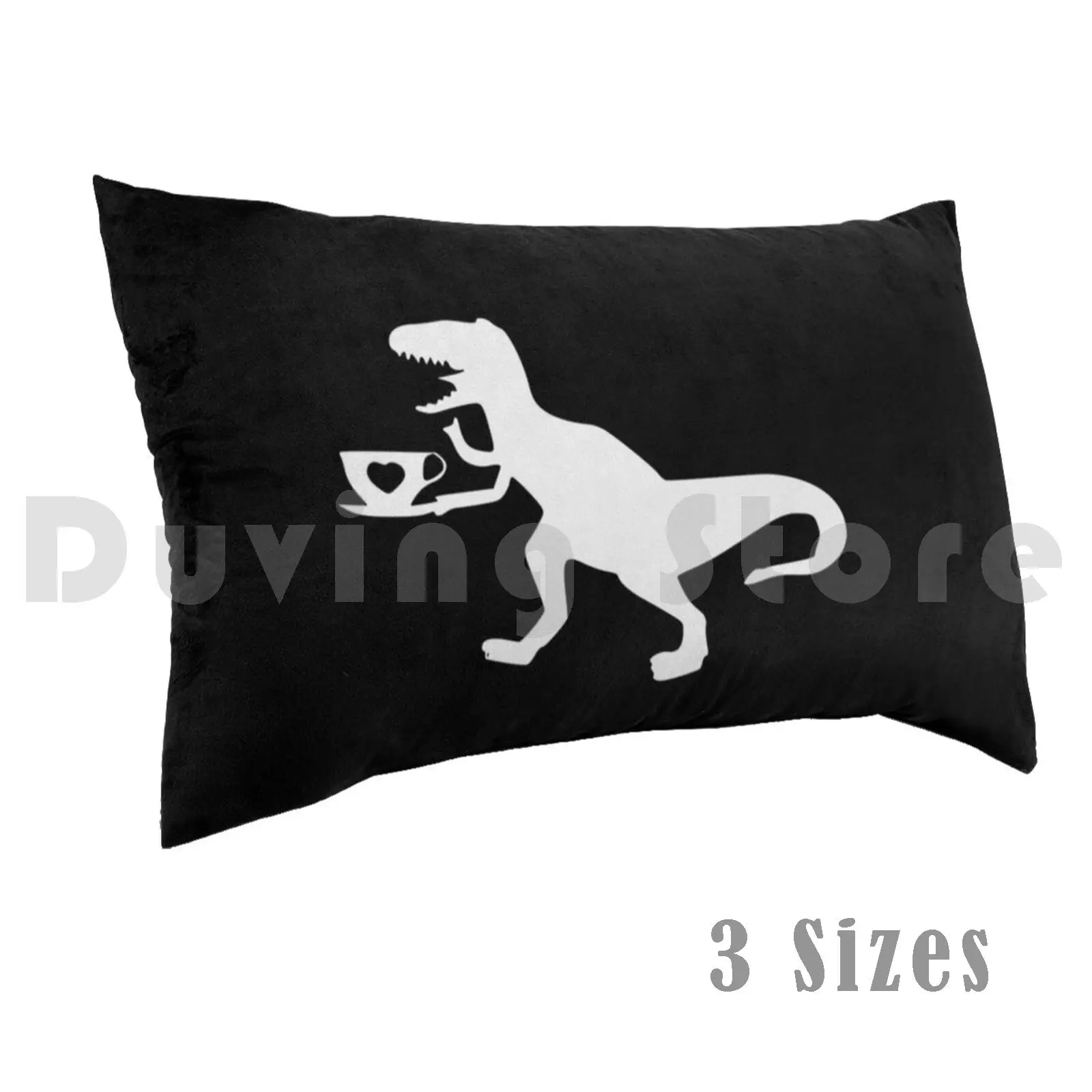 Tea Rex Pillow Case 20*30 Inch Rex Trex Tyrannosaurus Tea Rex Dinosaur T Rex Dinos Dinosaurs Dino Primeval Times