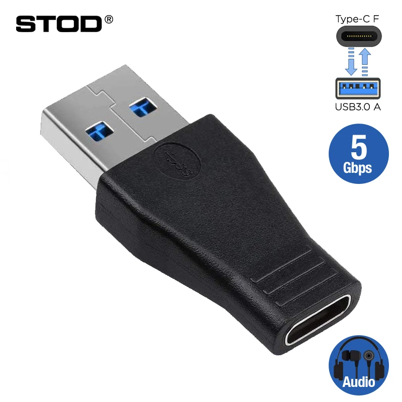 

USB A To Type C Adapter USB3.0 Male Female Data Transfer Charge Converter For Macbook iPhone 13 X USB-C Earphone Headphone Audio