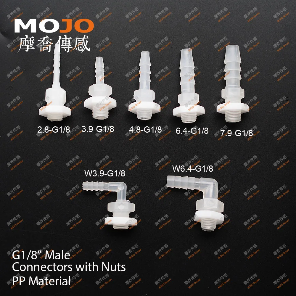 2025 Sambungan Lurus Ke G1/8 "Fitting Pipa Konektor Ulir Jantan OD:2.8Mm-7.9Mm (10 Buah/Lot)