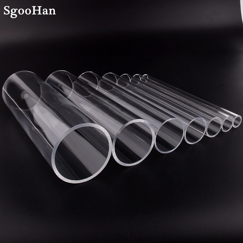 1pc O.D 50~110mm Transparent Acrylic Aquarium Fish Tank Pipe Plexiglass Water Supply Tube Home Garden DIY Watering Fittings 32CM