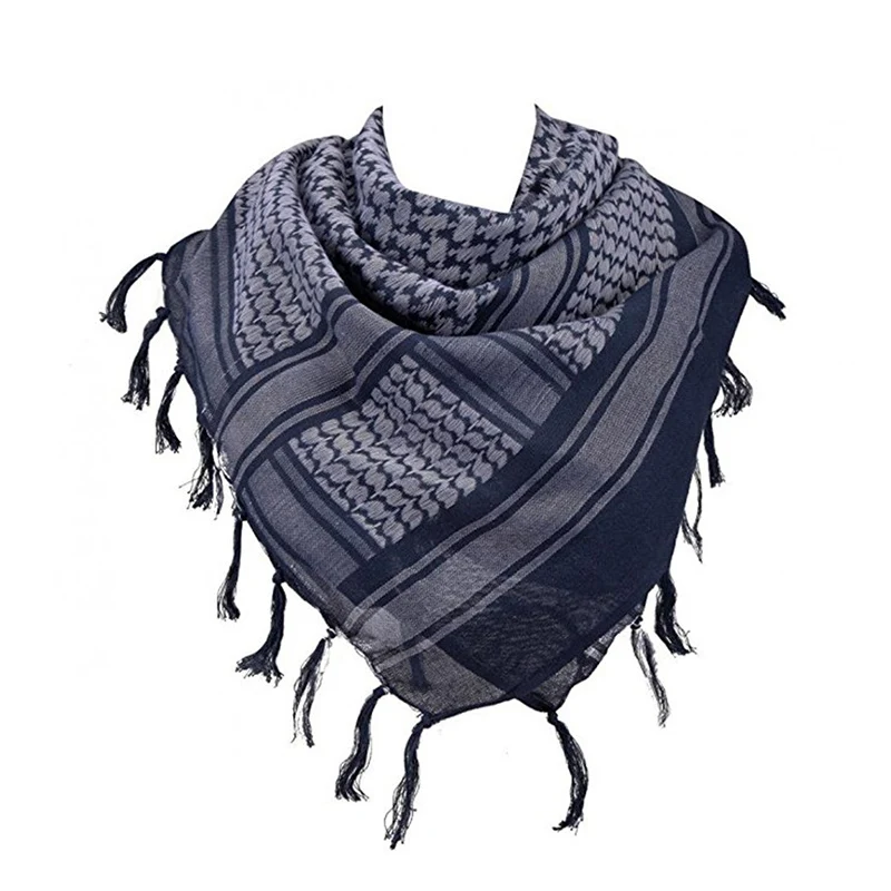 100% Cotton Arab Keffiyeh Shemagh Scarf Outdoor Military Men Winter Windproof Scarves Thickened Square Women Scarves Fashion