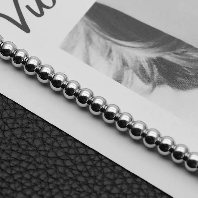 2023 New Trendy Stainless Steel Ball Chain Titanium Steel Necklace Jewelry Wholesale Hot Sale