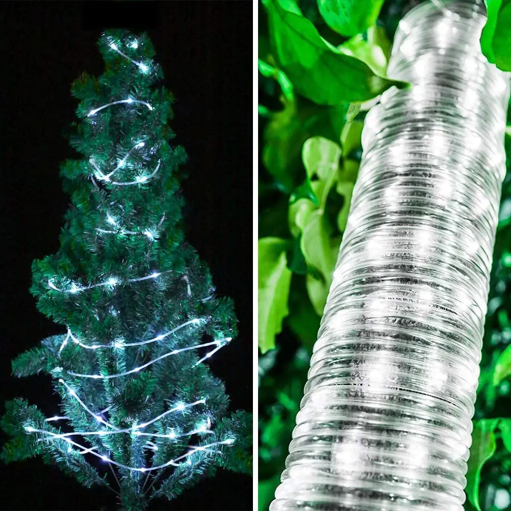 2023 Upgrade Led Solar Vakantie Waterdicht Decoratie Kerst Tube Rope String Light 10/12/22M 8 Modus decors Bruiloft Nieuwe Jaar