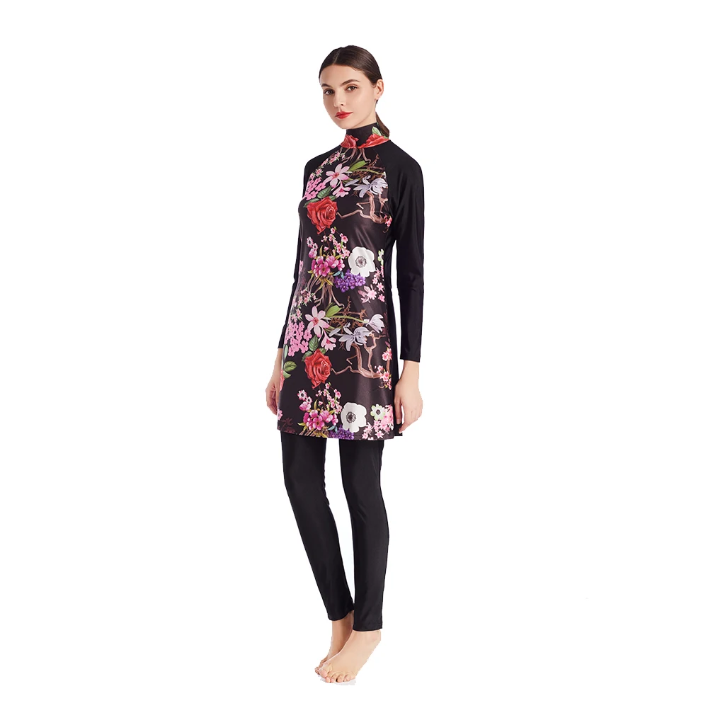 YONGSEN Surf Burkini Set - Plus Size Islamic Swimwear, Sport Rash Guard & Swim Hijab