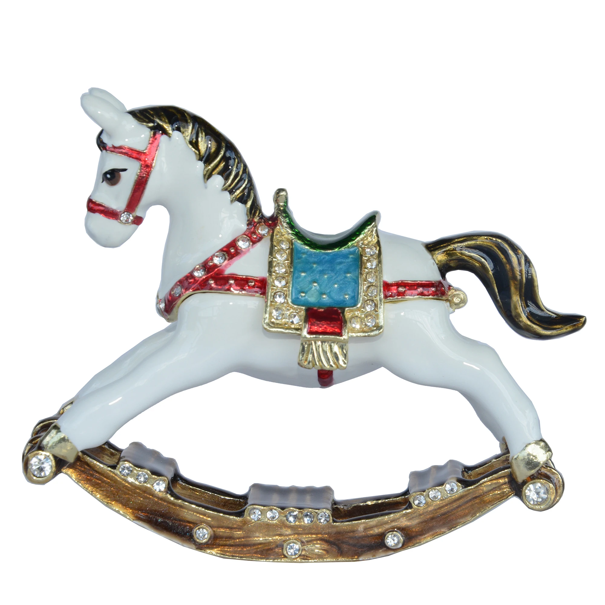Rocking Horse Trinket Box Zinc Alloy Metal Home Decoration Unique Birthday Gift