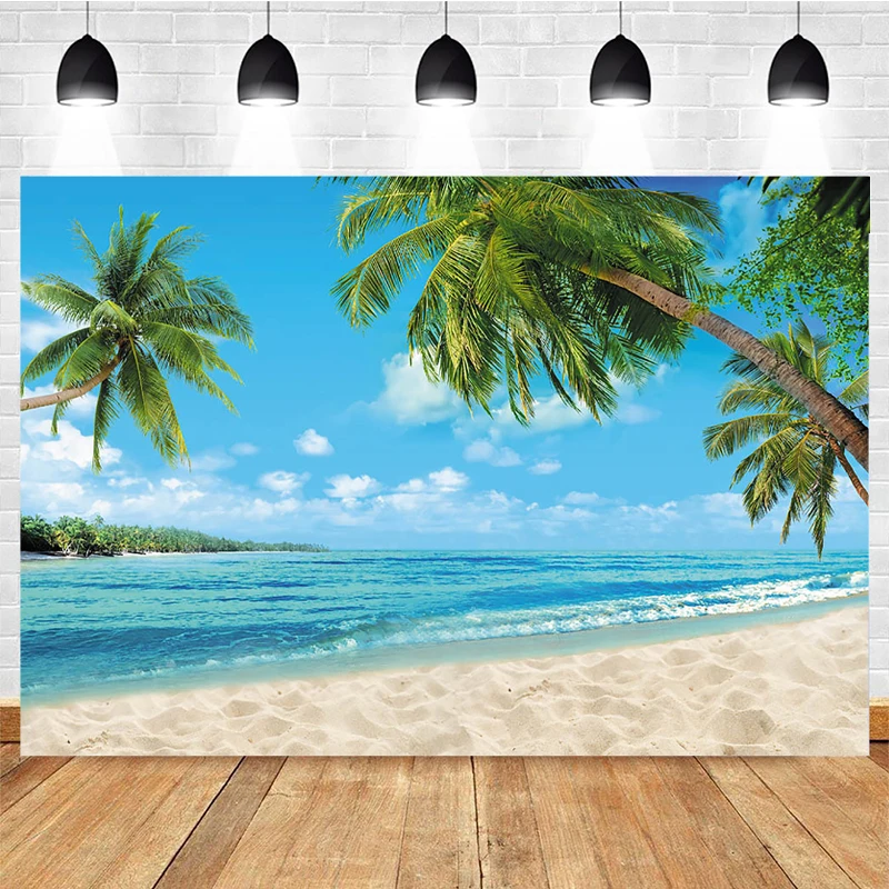 Mocsicka Natural Scenery Photography Background Summer Beach Sea Water Decoration Props Child Portrait Photo Backdrop Studio