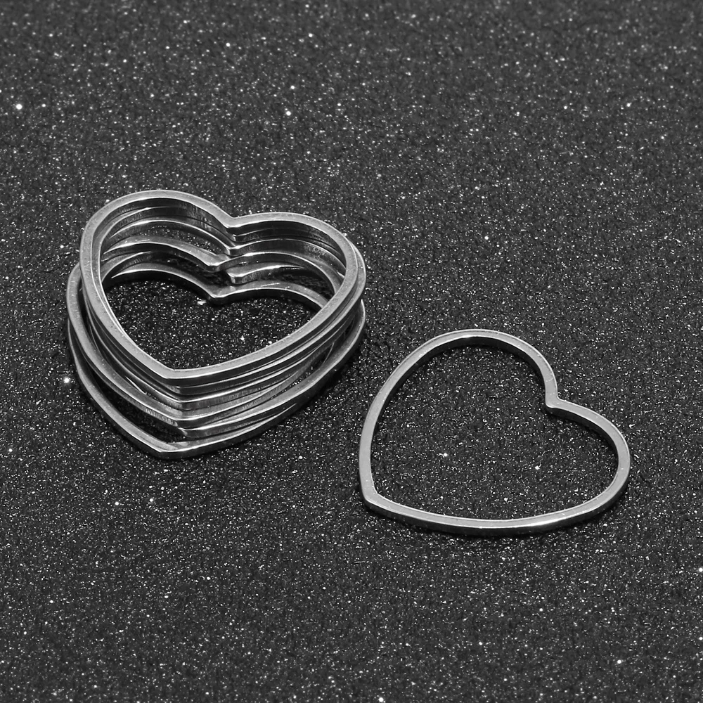 

Компоненты для сережек из нержавеющей стали 10 шт./лот, комплектующие для шармов-сердечек, разъемы для браслетов, ожерелий, сережек, для самостоятельного изготовления