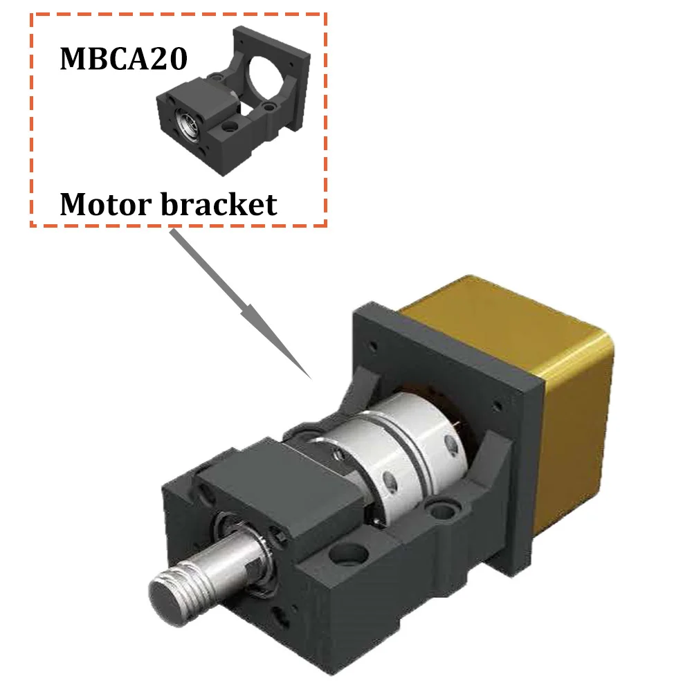 SYK MBCA15/20 Professional Motor Bracket Support Unit Ball Screw Housing Stepper Motor Servo Motor AK15/AF15 and Coupler CNC