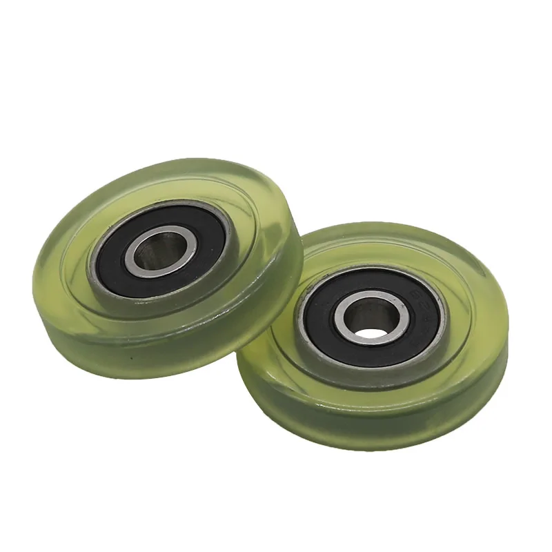 Diameter 48mm, PU polyurethane bearing ,Rubber coated soft pulley/Roller ,width 16mm