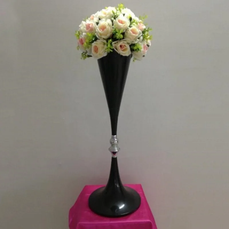 Metal Flower Vase for Wedding Table Centerpiece, Vases for Marriage Party, Home Decoration, Road Lead, 10 PCs/Lot