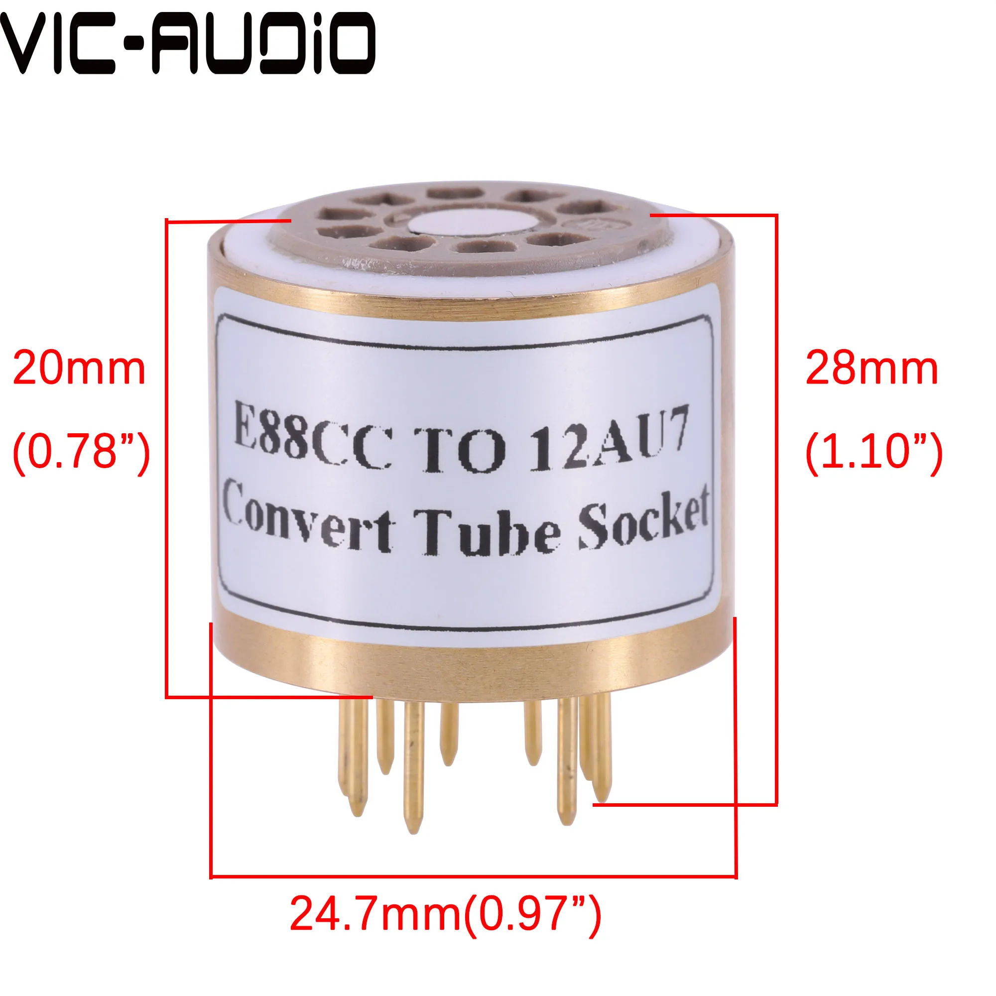 1 قطعة E88CC ECC88 6922 إلى 12AU7 12AX7 ECC82 ECC83 6.3V فراغ مُضخّم صوت DIY ايفي الصوت فراغ أنبوب مأخذ توصيل محول تحويل
