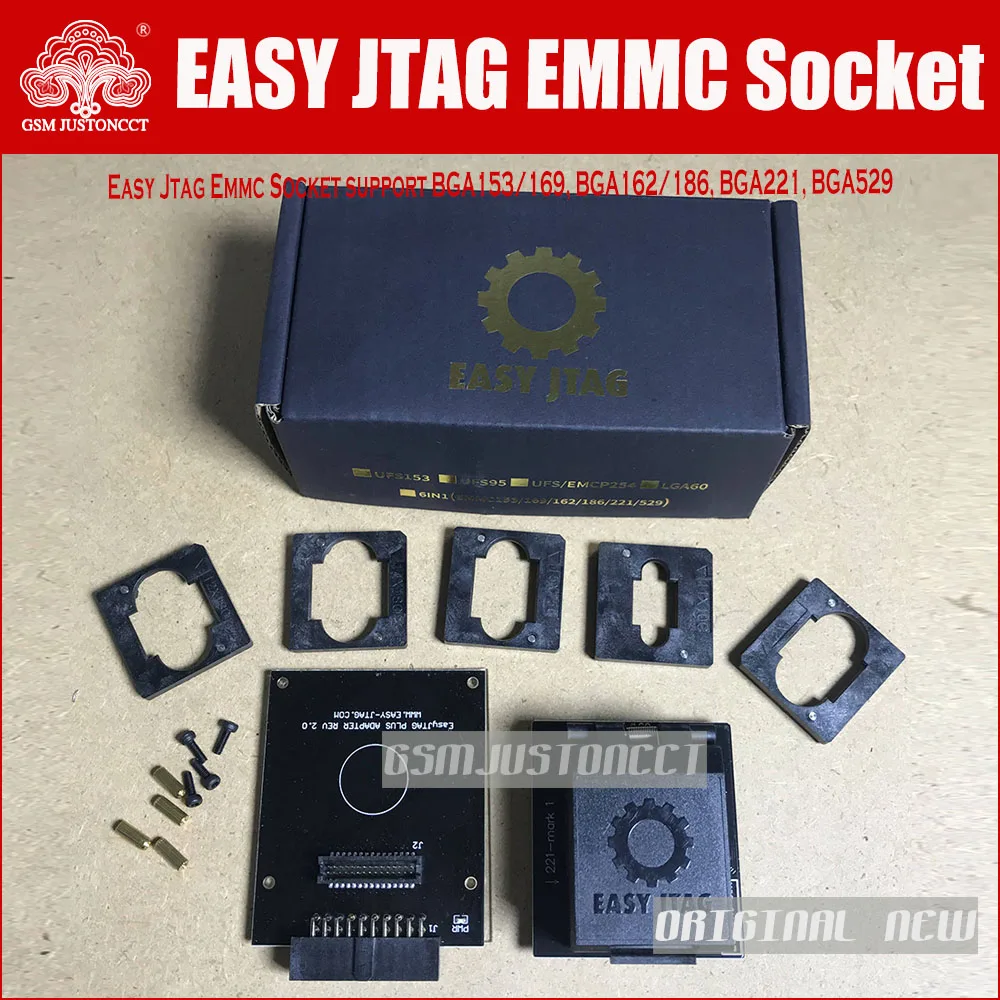 EASY JTAG EMMC 소켓 지지대, BGA153, 169, BGA162, 186, BGA221, BGA529, 2024 정품, 신제품