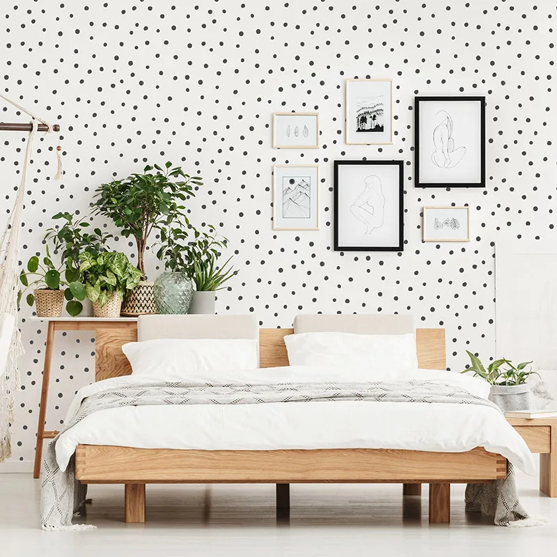 

Set 124Pcs Irregular Polka Dot Wall Sticker Baby Nursrey Kids Room Hand Drawn Polka Dot Wall Decal Bedroom Playroom Viny Decor