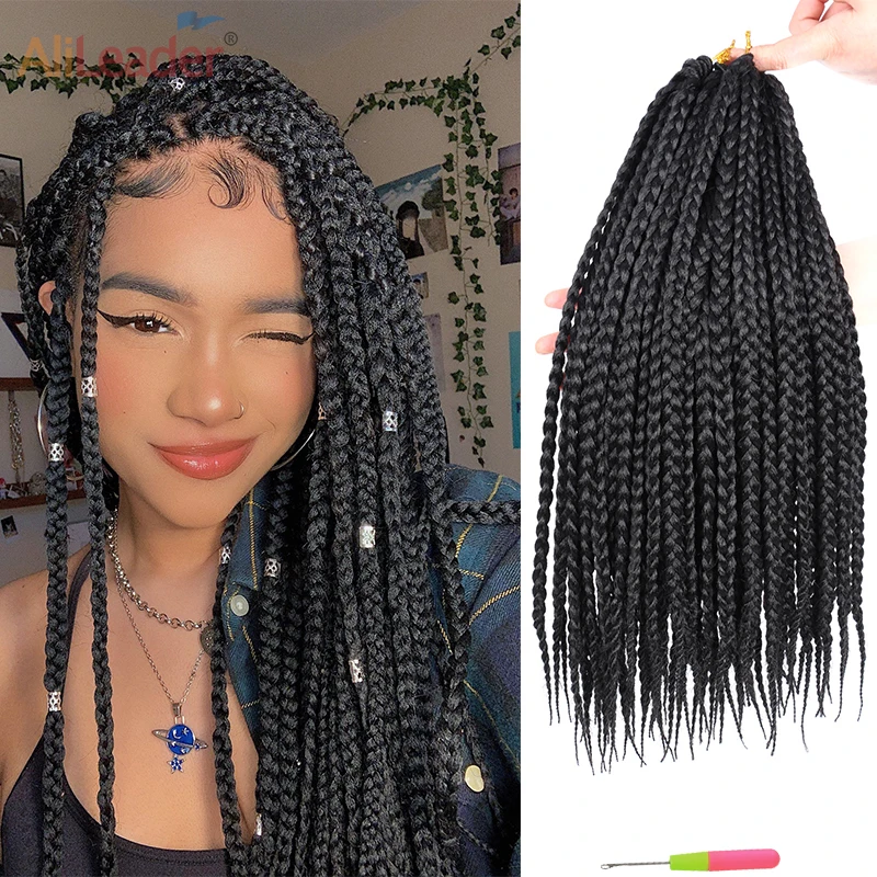 Synthetic 22 Strands 3X-Pre-Twist Crochet Braids Box Braids 12 16 20 24 Inch Braiding Hair Extension