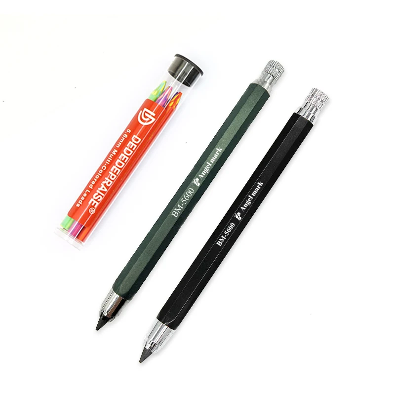 5.6mm Mechanical Automatic Pencils & Charcoal Graphite Pencil Lead Soft Medium Hard HB 2B 4B 6B 8B 14B Sketch Drawing Lead Core