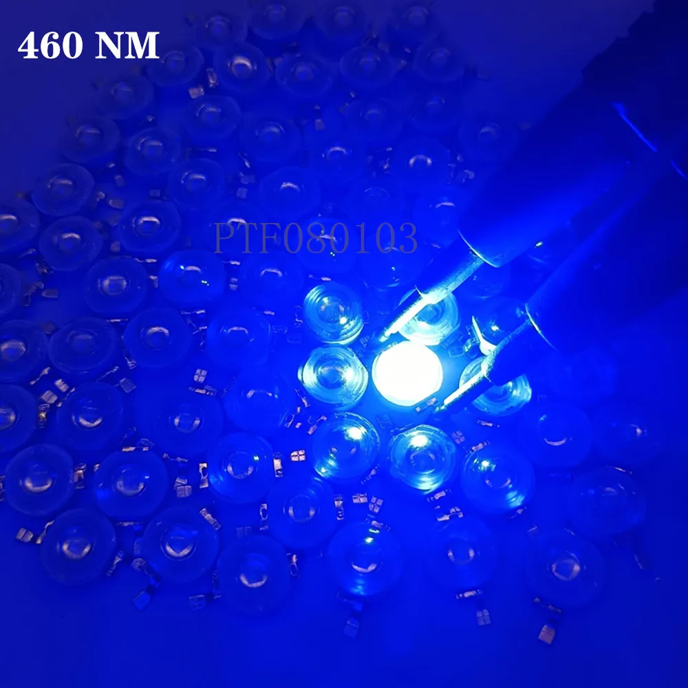 1W/3W Blue 465-470nm/ Royal Blue 445-455NM  High Power LED Emitter 700mA  with 20mm Star PCB