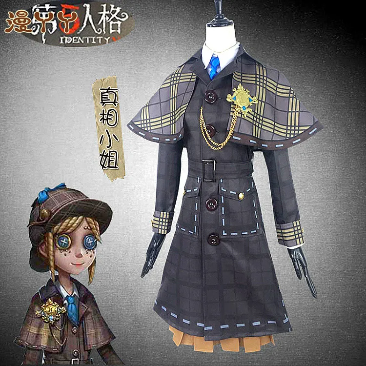 Anime! Identity V Emma Woods Miss Truth The First Anniversary British Detective Gothic Uniform Cosplay Costume NEW Free Shipping