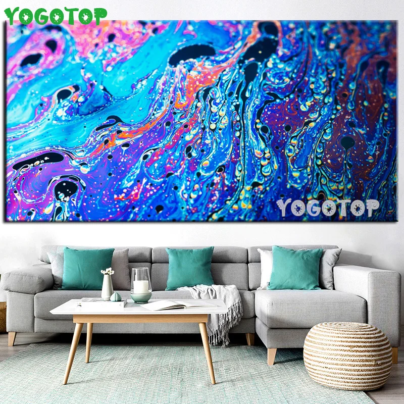 

Diy Diamond Painting Mosaic Blue waves abstract Full Square Round Drill cross stitch Diamond Embroidery Handmade Home Art YY5321