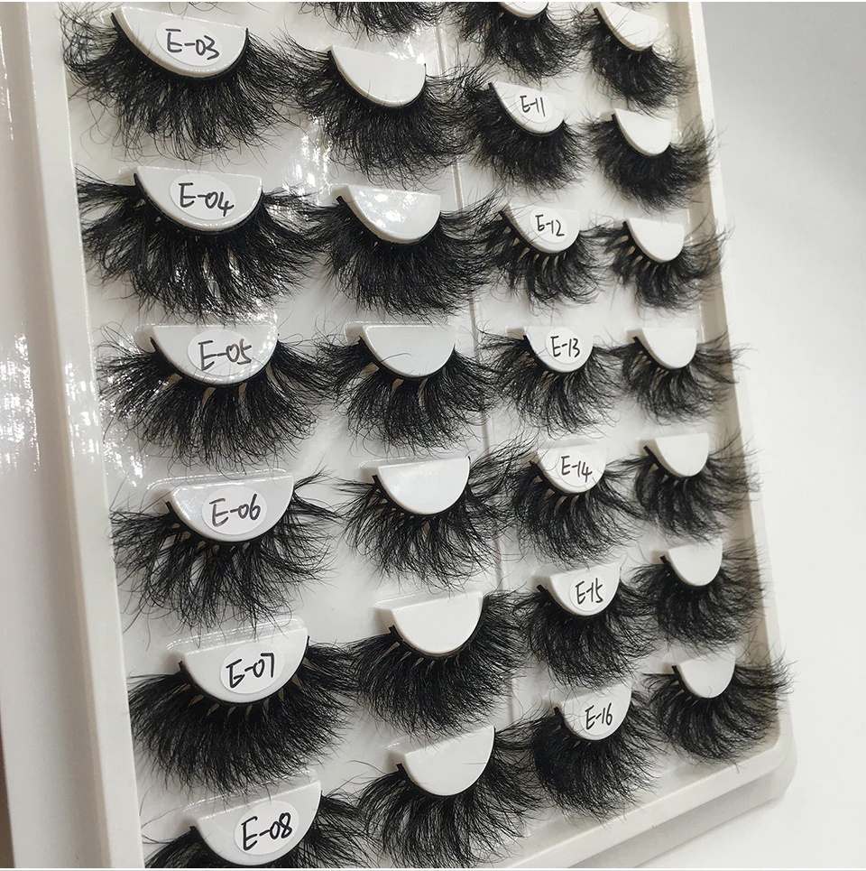 Neue nasse flauschige Nerz Wimpern mit Spikes Make-up Anbieter 16mm 18mm 25mm Volumen lang natürlichen Look Nerz Wimpern Großhandel – Detail 17