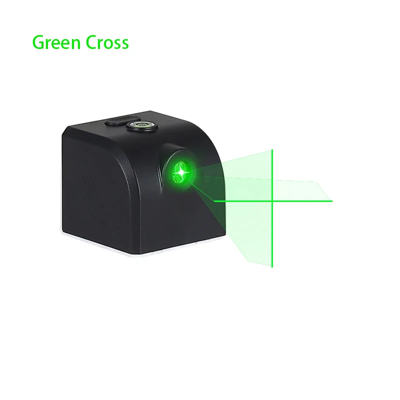 USB Rechargeable Mini Laser Level Meter, Small Laser Cross Line Infrared Locator, PC Material Green Light Line Projector