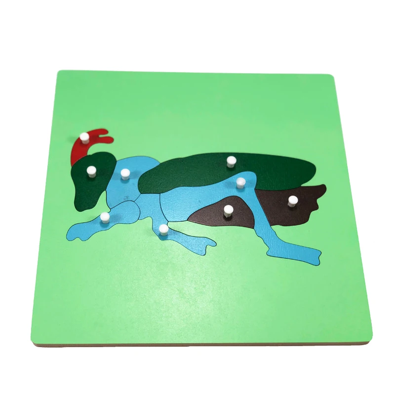 Baby Toys Montessori Materials Botany Zoology Puzzles Plastic Pegged Grab Wood Board Panel Early Educational Preschool Training