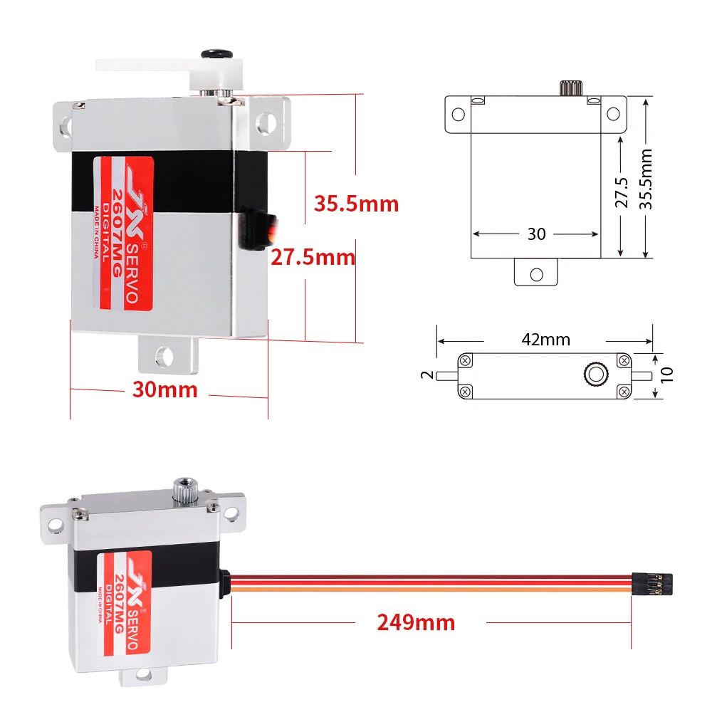 JX 서보 PDI-2607MG PDI-2105MG PDI-HV2107MG 7.9kg CNC 디지털 메탈 기어 코어 모토 케이스 윙 서보 RC 드론 글라이더용