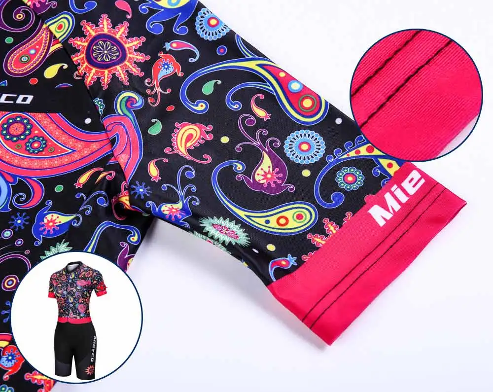 Sommer-Triathlon-Fahrradoutfit, Kurzarm-Jumpsuit, Sweatshirt und Radhose, Fahrradtour, Radsport-Trikot-Set – Detail 11