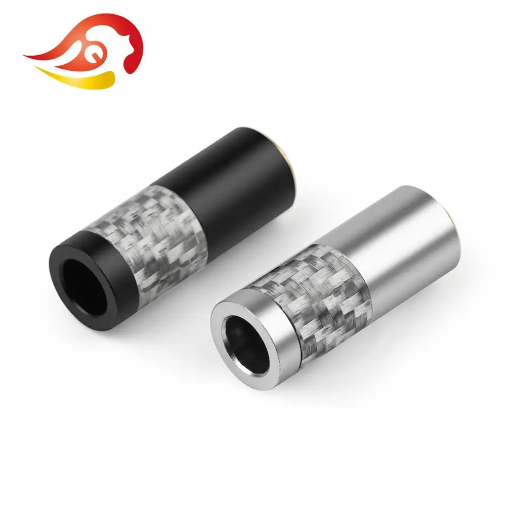 QYFANG 3.5mm Gold Plated Earphone Female Audio Jack 3 Contact Metal Adapter Carbon Fiber Shell Wire Connector For HiFi Headphone