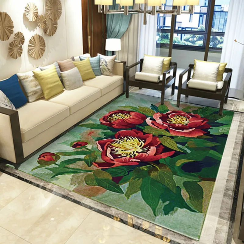 

Creative Garden Flower 3D Printing Hallway Carpets for Living Room Bedroom Area Rugs Kitchen Anti-Slip Floor Mat children Gift