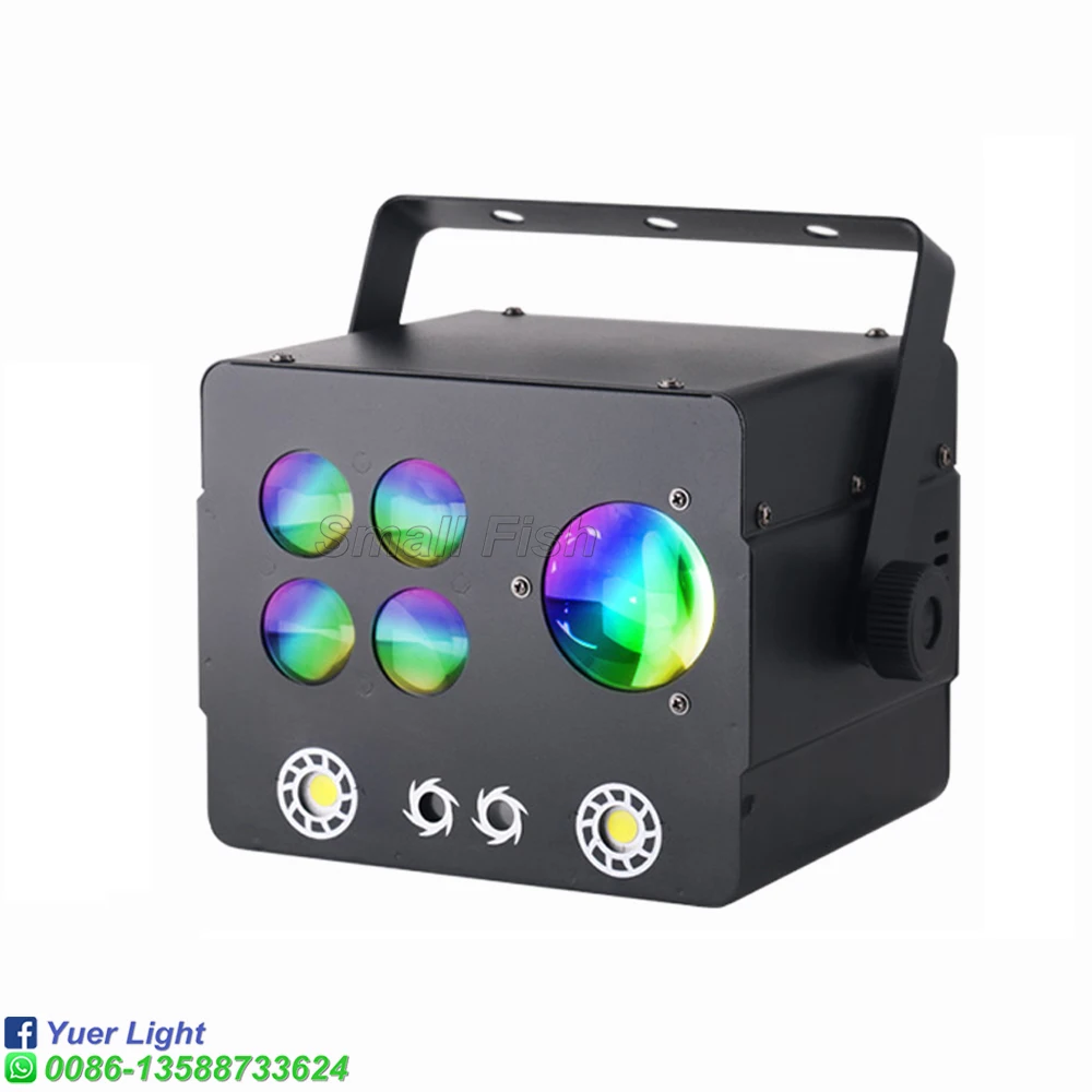 4Pcs/Lot  60W LED Disco Laser Projector Multifunction 4in1 Stage Laser Strobe Sound Control Party Holiday Stage Lighting Effect