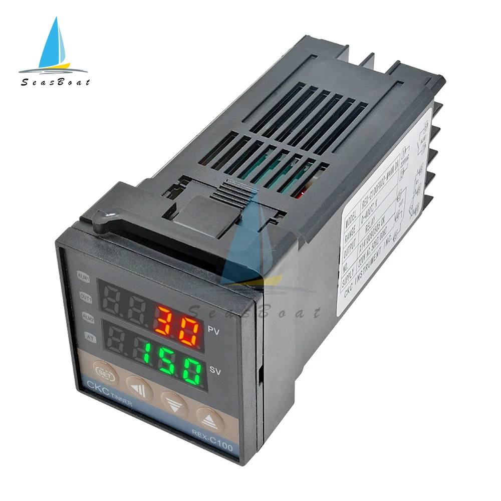 100-240VAC REX-C100 PID Intelligent Temperature Controller Universal/K Type REX C100 Thermostat SSR Relay Output