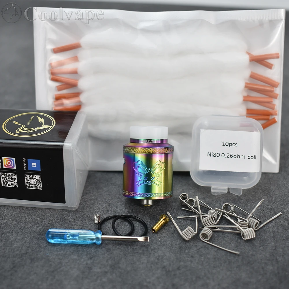 Dead Rabbit V2 RDA 24mm con Squonk BF PIN, atomizador de tanque de vaporizador de cigarrillo electrónico de reconstrucción de bobina única/dual vs Kylin M Pro RTA