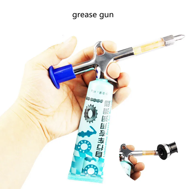 Bicycle grease gun bottom axle Maintenance tool hub headsetLubricant injection tool