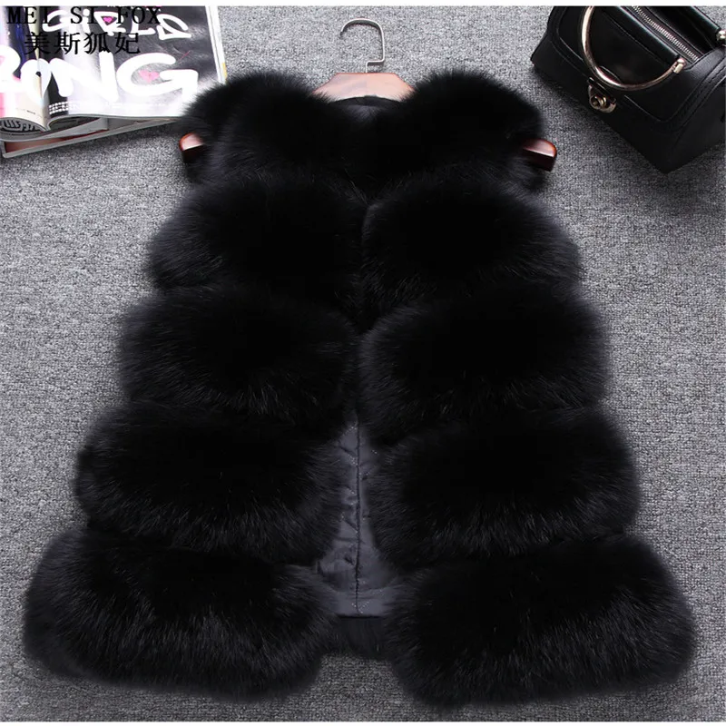 2020 women\'s winter jacket women\'s vest fox fur vest Large bar of 70 cm Natural fox fur women\'s warm vest high quality Fox Vest