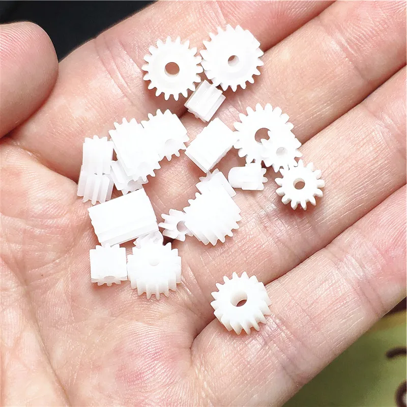 21 Kinds Plastic Shaft Gears Group 1 Motor Teeth Axis Gears Sets 1mm 2mm Hole Diameter DIY Helicopter Robot Toys Dropshipping