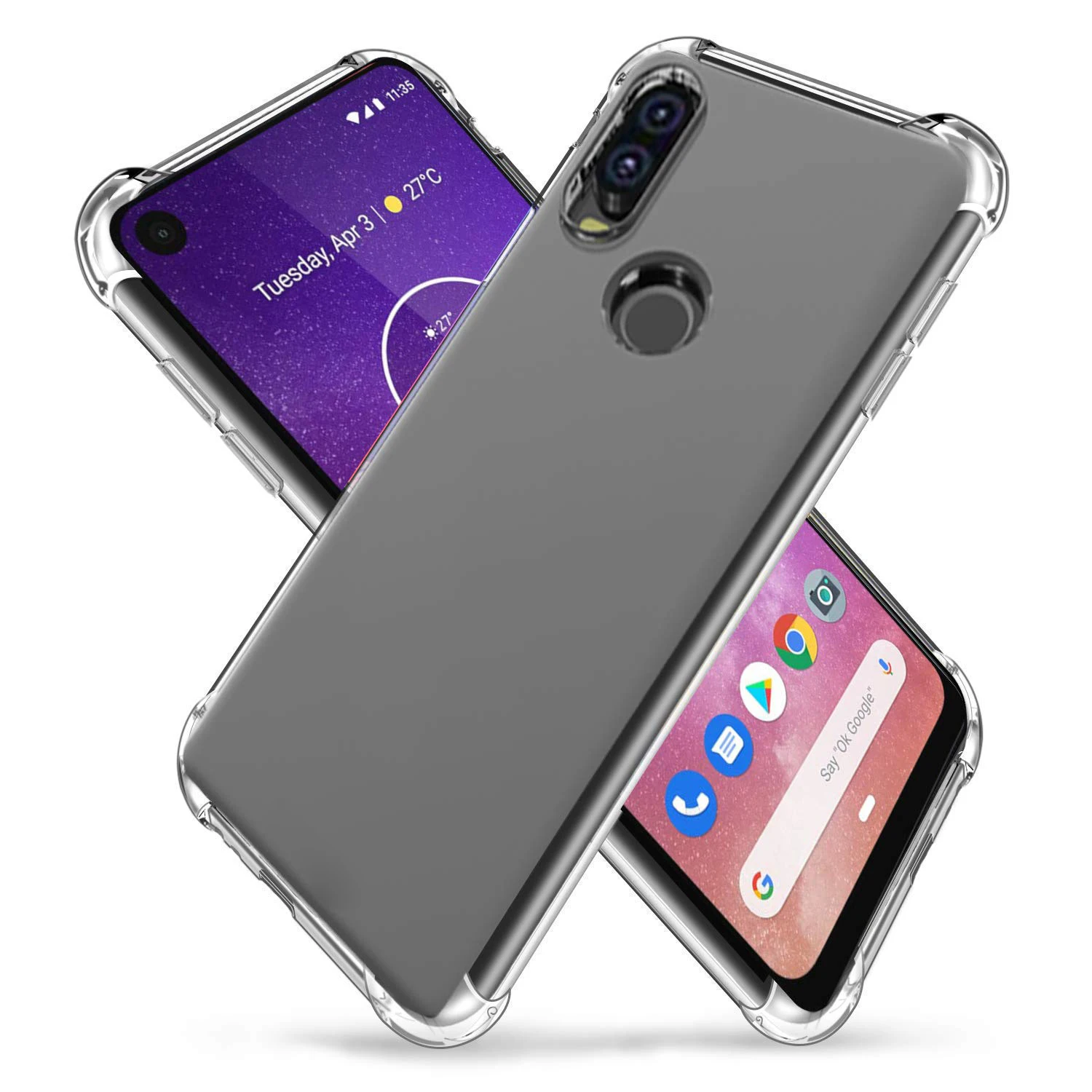 Crystal TPU Case For Motorola MOTO One Vision Soft Anti Drop Transparent Crystal Cover For MOTO One Vision Shockproof Slim Case