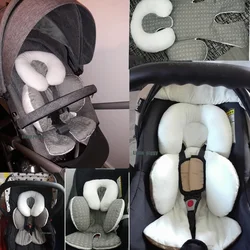 Baby stroller cushion car seat accessories pram thermal mattress liner mat infant shoulder belt strap cover Neck Protection pad