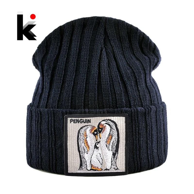 New Fashion Beanies Hat Men Women Autumn Winter Knitted Skullies Cap Boys Girls Streetwear Hip Hop Bonnet Gorras Knit Black Hat