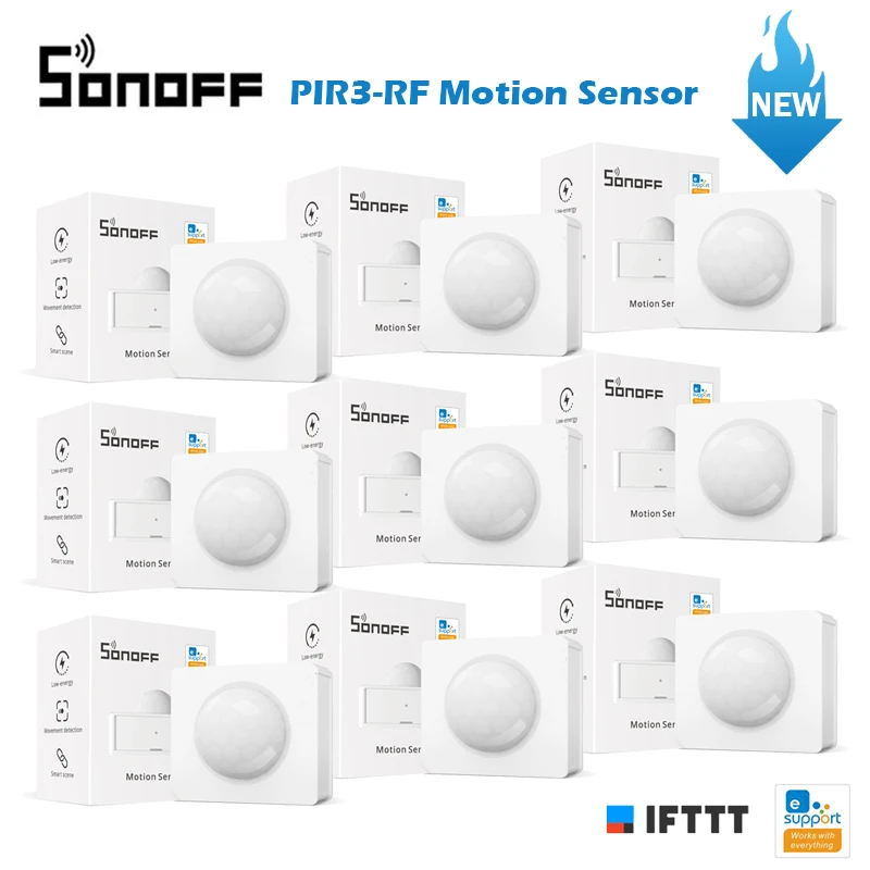 

10/1 шт. SONOFF PIR3-RF движения PIR Сенсор умные сцены оповещения/нормальном режиме уведомления eWelink IFTTT работать с SONOFF RF Bridge