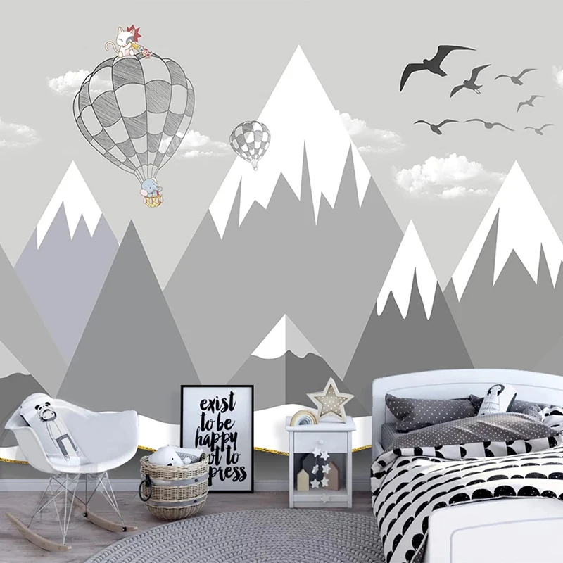 Custom Photo Wallpaper Modern Personality 3D Geometric Children's Bedroom Mural Self-Adhesive Waterproof Papel De Parede Sticker