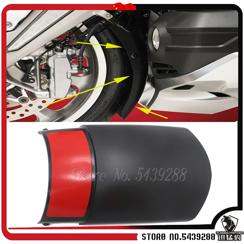 Motorcycle modified Black Front Fender Extension Cover for Honda GL1800 Goldwing 2018 2019 with ABS plastic