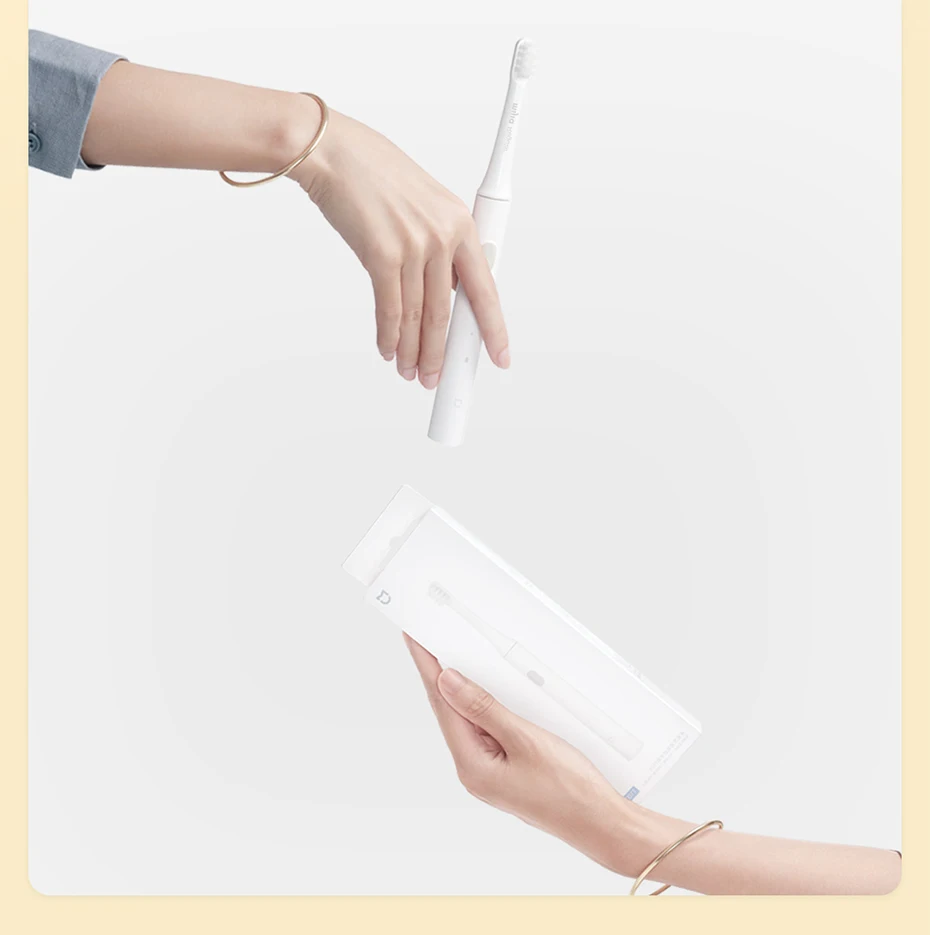 Xiaomi Mijia – brosse à dents électrique sonique T100, sans fil, Rechargeable par USB, étanche, ultrasonique, automatique, pour adulte
