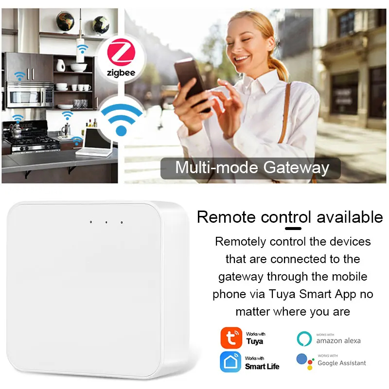 Smart Gateway Hub Tuya ZigBee 3.0 5V Smart Home Bridge Wireless Remote Controller Smart Life APP Works With Alexa Google Home