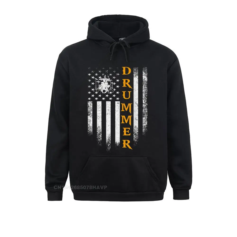 

Hip Hop Vintage USA Drummer American Flag Drums Patriotic Cool Hoodie Men Summer Hoodies Coupons Clothes Men's Sweatshirts