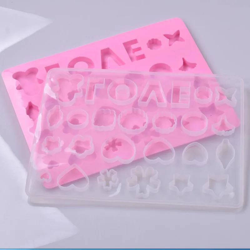 Transparent Letter LOVE Silicone Mold Cake Mold Baking Decoration English High Mirror Epoxy Resin Molds DIY Handmade Jewelry