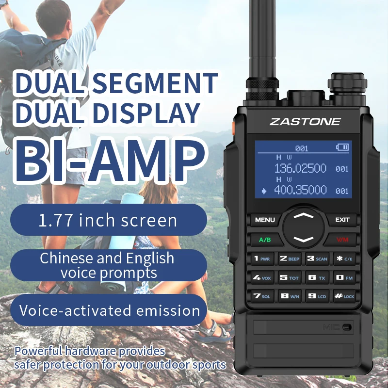 Zastone M7トランシーバーvhf uhf portatileラジオ5ワットトランシーバー2600バッテリー双方向ラジオfmハム136-174 400-480mhz