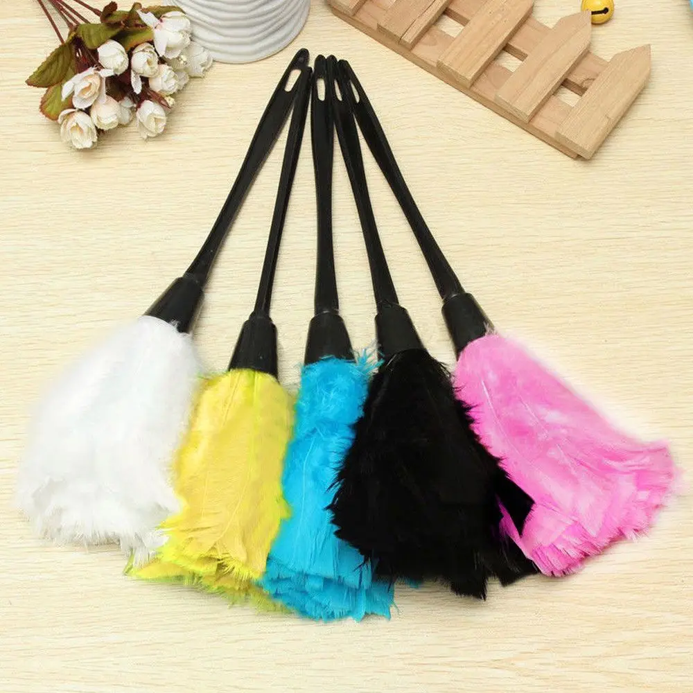 Turkey Feather Duster Anti-static Dust Car Dashboard Cleaner Tools Portable Handhold Natural Feather Prac Cleaner Tools